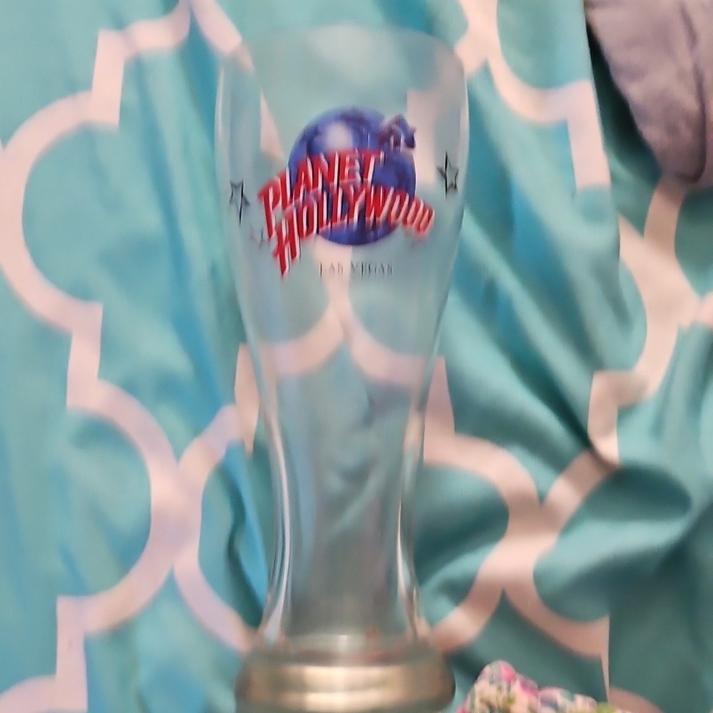 Planet Hollywood Clear Glass Beer Mug